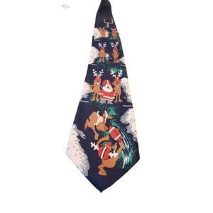 Kissa Christmas Tie Holiday Santa Claus Football Reindeer Funny Sports Funny Men